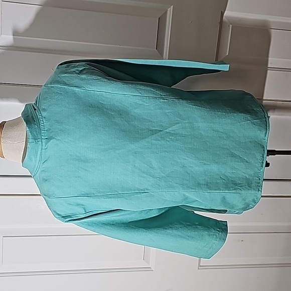 Christopher‎ & Banks cardegan open jacket. Lovely shade of green. linen/rayon XL - Picture 5 of 8